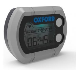 digitalni hodinky ateplomer oxford micro clock na motocykl vodeodolne stribrna