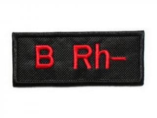 Moto nášivka s krevní skupinou B Rh-