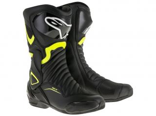 Topánky na motorku Alpinestars S-MX 6 čierno-fluo žlté Veľkosť: 36