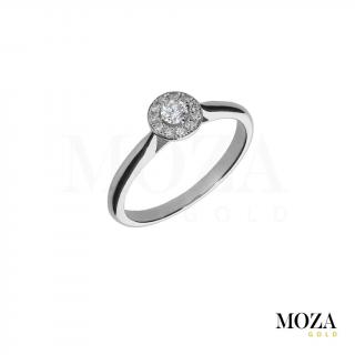 Diamantový prsteň MG1016 Farba Zlata: biele Au, Veľkosť: 51