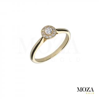 Diamantový prsteň MG1016 Farba Zlata: žlté Au, Veľkosť: 48