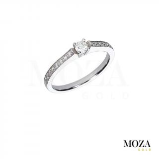Diamantový prsteň MG1361 Farba Zlata: biele Au, Veľkosť: 51