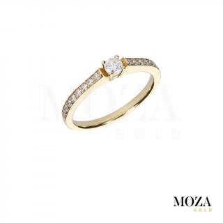 Diamantový prsteň MG1361 Farba Zlata: žlté Au, Veľkosť: 51