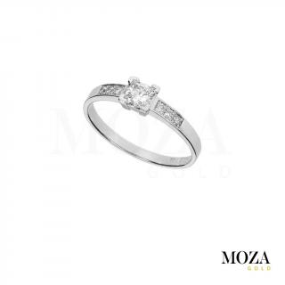 Diamantový prsteň MG1363 Farba Zlata: biele Au, Veľkosť: 53