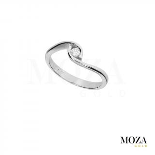 Diamantový prsteň MG1370 Farba Zlata: biele Au, Veľkosť: 53