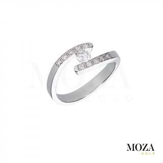 Diamantový prsteň MG1372 Farba Zlata: biele Au, Veľkosť: 53