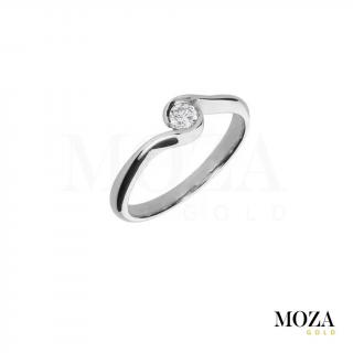 Diamantový prsteň MG1376 Farba Zlata: biele Au, Veľkosť: 53