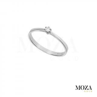 Diamantový prsteň MG1387 Farba Zlata: biele Au, Veľkosť: 54