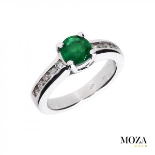 Diamantový prsteň so smaragdom MG1163 Veľkosť: 48