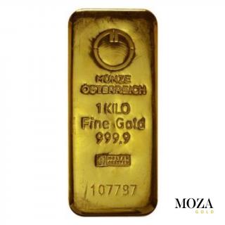 Investičné zlato - tehlička 1000 g - Munze Osterreich