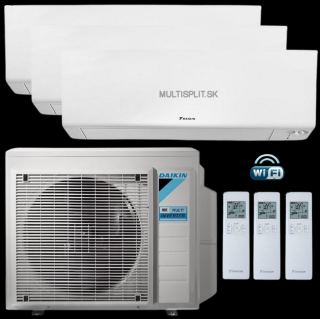 Klimatizácia Daikin Perfera 3x multisplit 2,5kW + vonkajšia 5,2kW