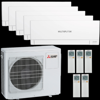 Klimatizácia Mitsubishi AY 5x 2,5kW multisplit + vonk.j. 10,2kW