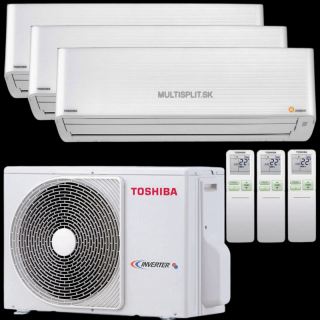Klimatizácia Toshiba Daiseikai 9 multisplit 3x 2,5kW + vonkajšia 5,2kW