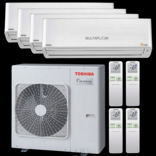 Klimatizácia Toshiba Daiseikai 9 multisplit 4x 2,5kW + vonkajšia j. 8,0kW