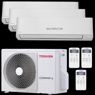 Klimatizácia Toshiba Seiya multisplit 3x 2,5kW + vonkajšia 5,2kW