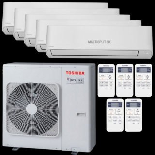Klimatizácia Toshiba Seiya multisplit 5x 2,5kW + vonkajšia j. 10kW