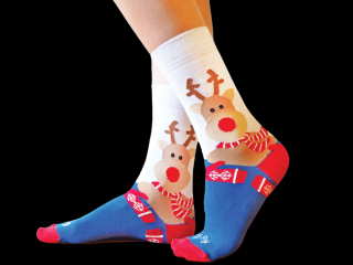 Ponožky Vianočný sob Veľkosť: 31 - 34