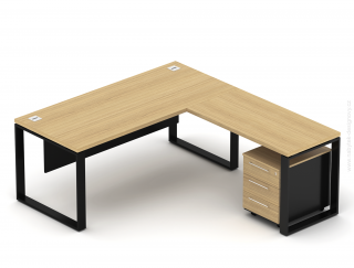 Kancelárska zostava EPIC Z11 O, voliteľná dĺžka stola 160/180cm, dĺžka s prístavným stolom 160/180cm (Zostava pre jednu osobu)