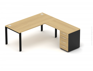 Kancelárska zostava EPIC Z13 U, voliteľná dĺžka stola 160/180cm (Zostava pre jednu osobu)