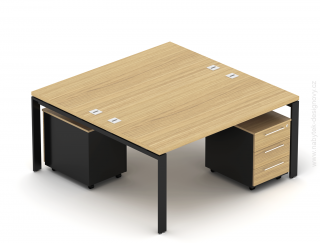 Kancelárska zostava EPIC Z27 U, voliteľná dĺžka stola 120/140/160/180cm (Zostava pre dve osoby)
