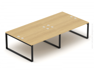 Kancelársky stôl EPIC (4.osoby), 240/280/320/360cm, kovová podnož O (Kancelársky stôl pre viac osôb, 240/280/320/360cm, kovová podnož O)