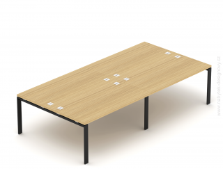 Kancelársky stôl EPIC (4.osoby), 240/280/320/360cm, kovová podnož U (Kancelársky stôl pre viac osôb, 240/280/320/360cm, kovová podnož U)
