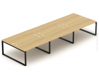 Kancelársky stôl EPIC (6.osoby), 360/420/480/540cm, kovová podnož O (Kancelársky stôl pre viac osôb, 360/420/480/540cm, kovová podnož O)