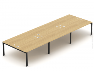 Kancelársky stôl EPIC (6.osoby), 360/420/480/540cm, kovová podnož U (Kancelársky stôl pre viac osôb, 360/420/480/540cm, kovová podnož U)