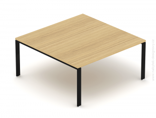 Konferenčný stôl EPIC (viac os.), 160/180cm, oceľová podnož U, (doska v celku) (Konferenčný stôl pre viac osôb, 160/180cm, oceľová podnož U)
