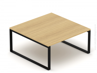 NABYTOK-DIZAJNOVY.SK - DESK16160O Konferenčný stôl pre viac osôb, 160/180cm, oceľová podnož O, dub/čierna