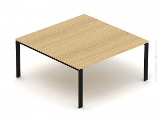 NABYTOK-DIZAJNOVY.SK - DESK16160U Konferenčný stôl pre viac osôb, 160/180cm, oceľová podnož U, dub/čierna