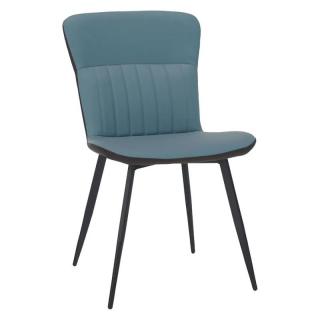 Atraktívna jedálenská stolička, ekokoža modrá (k297866)