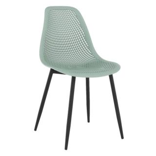 Atypická jedálenská plastová stolička zelená (k291545)