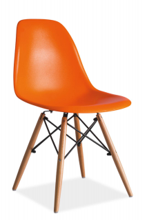 Avantgardná jedálenská stolička, buk/oranžová (n147577)