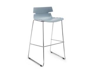 Barová stolička s moderným dizajnom jasnomodrá (n146373)