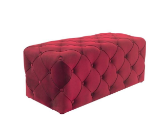 Čalúnená taburetka s elegantným dizajnom červená (n161519)