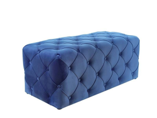 Čalúnená taburetka s elegantným dizajnom modrá (n161522)