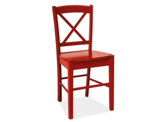 Celodrevená stolička v škandinávskom štýle červená (n147522)