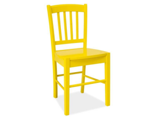 Celodrevená stolička v škandinávskom štýle, žltá (n147527)