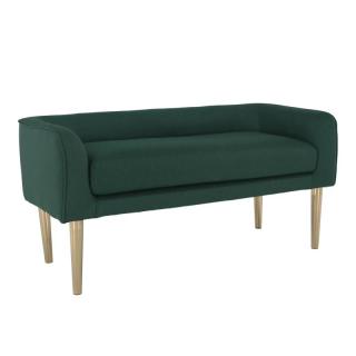 Dizajnová lavica v smaragdovej látke (k280880)