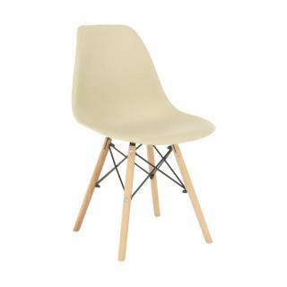 Dizajnová stolička do jedálne capuccino-vanilka (k228350)
