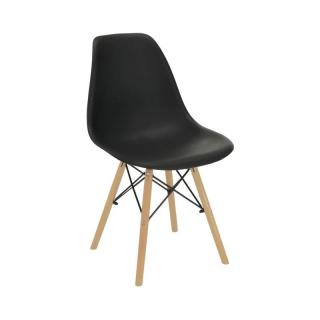 Dizajnová stolička do jedálne čierna (k228352)