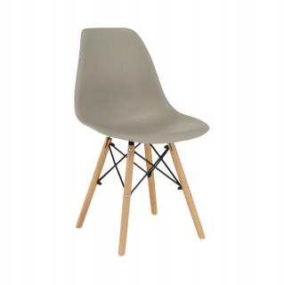 Dizajnová stolička do jedálne teplá sivá (k228355)