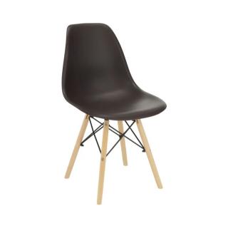 Dizajnová stolička do jedálne tmavohnedá (k228370)