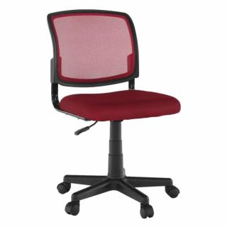 Dizajnovo jednoduchá otočná stolička tmavočervená (k265167)