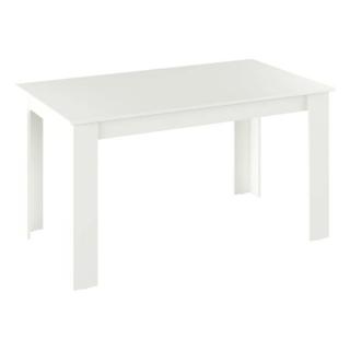 Dizajnový jedálenský stôl, biela, 140x80 (k300450)