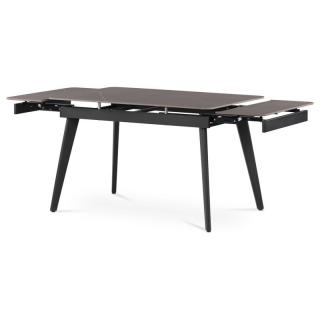 Dizajnový jedálenský stôl rozkladací v sivej farbe s keramickou doskou