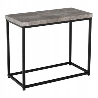 Dizajnový príručný stolík, čierna/betón (k215973)