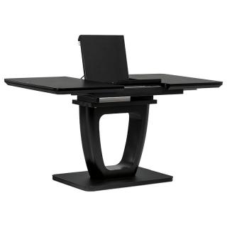 Dizajnový rozkladací stôl na centrálnej nohe čierny (a-430)