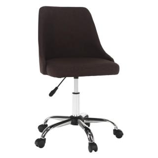 Elegantná kancelárska stolička bez podrúčok hnedá (k279343)